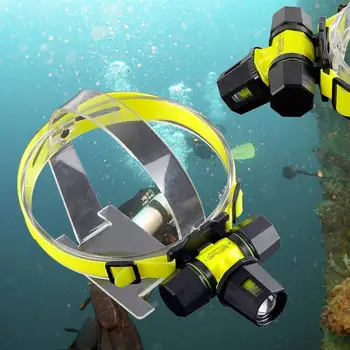 

T6 LED Waterproof Headlamp 2 Modes Scuba Headlight 18650 Torch Light Zoom T6 Headlamp Headlight 2 Modes 18650 Headlamp