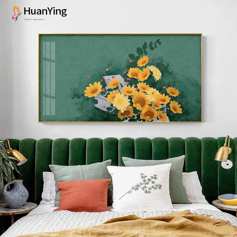 

Flowers Canvas Poster Plant Painting Picture Retro Color Print Modern Wall Art Picture for Living Room Bedroom Nordic Home Decor