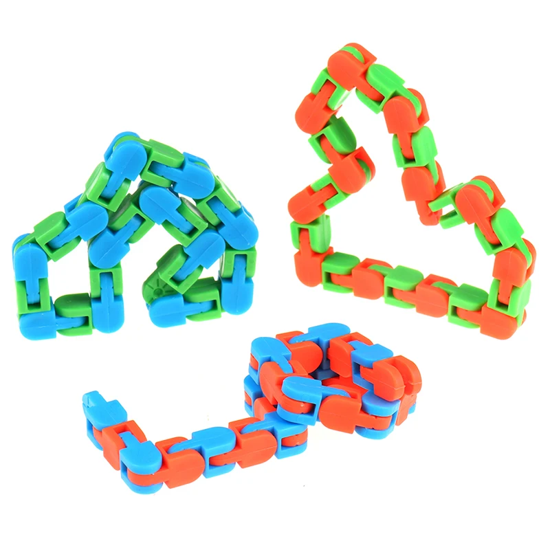 Wacky Tracks Snap and Click Toys Kids Autism Snake Puzzles Classic Sensory Toy 
