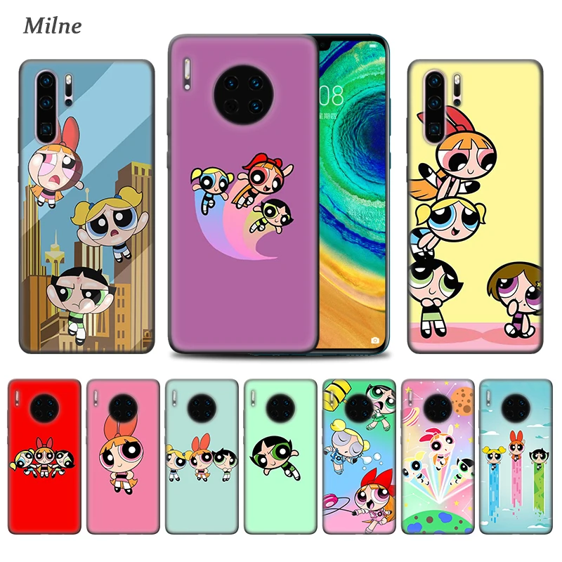 

Powerpuff Girls Case for Huawei P20 P30 P10 P9 Lite P Smart Plus 2019 Mate 10 20 30 Pro 5G Black TPU Phone Cover Carcasa