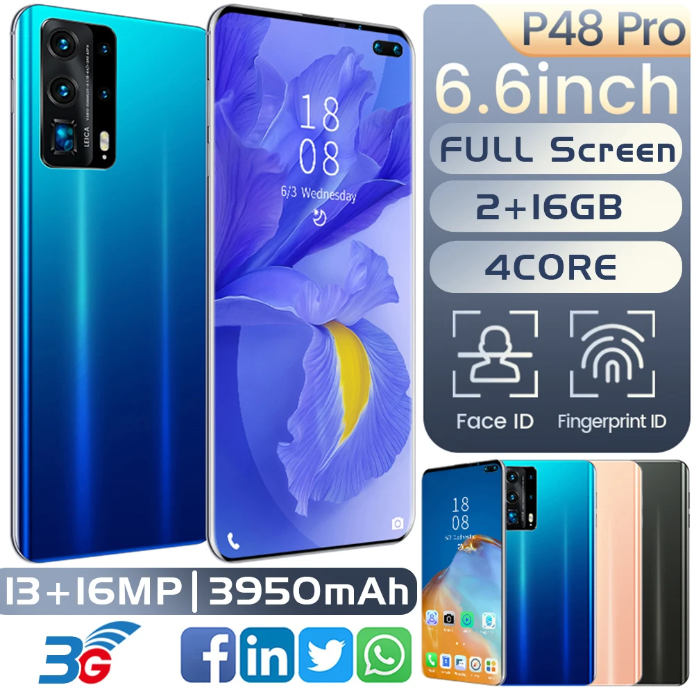 Mobile Phone i12 Pro Rear Quad Camera 20MP Selfie