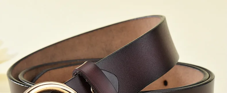 Женский кожаный Ретро ремень с круглой пряжкой Женский кожаный пояс женский Harajuku черный красный однотонный роскошный женский ремень