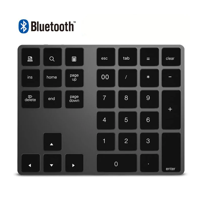 Мини 34 клавиши Bluetooth беспроводная цифровая клавиатура Mini Numpad с более функциональными клавишами цифровая клавиатура для ПК Macbook Number Pad