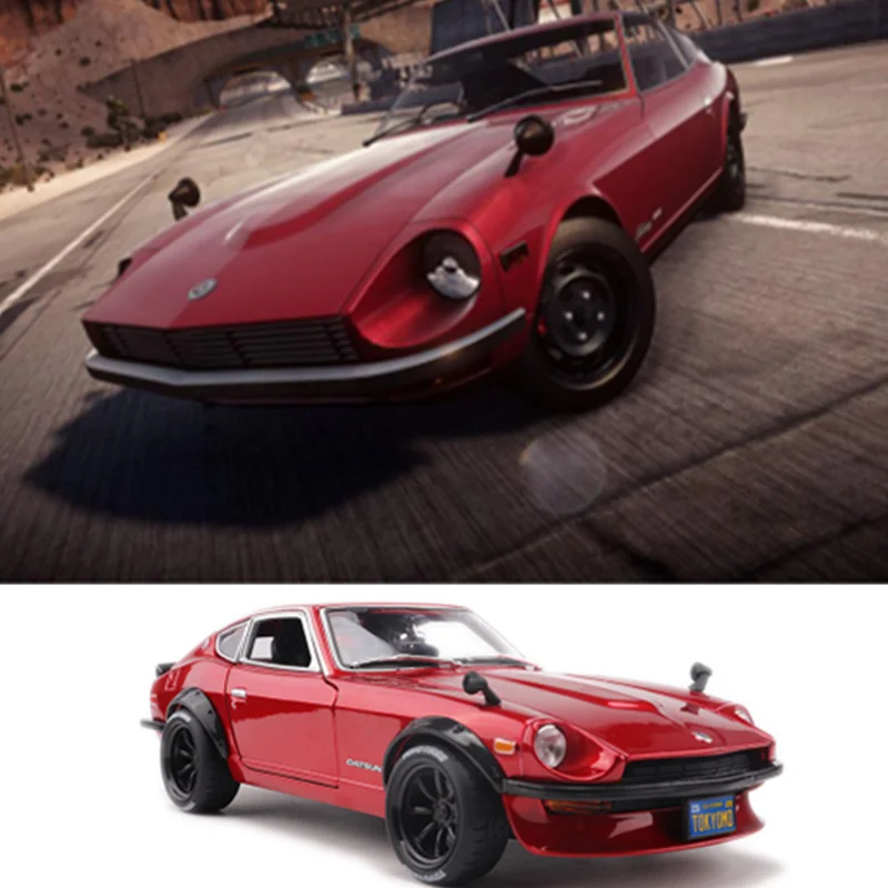 Коллекция 1:18 Масштаб 29 см 1971 240Z супер спортивная модель автомобиля литой под давлением Сплав Классический дисплей спортивного автомобиля для детей и взрослых