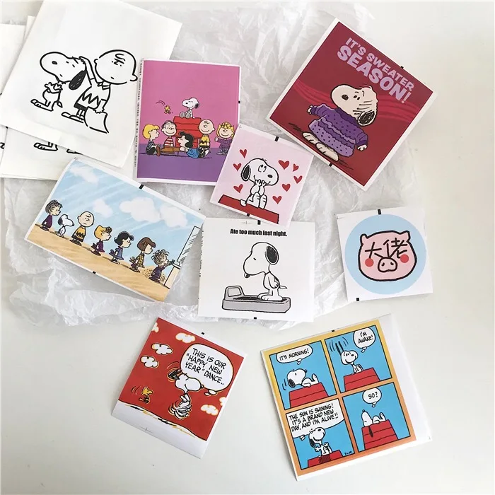 8 шт. Peanuts Rogue Dog Kawaii мультфильм стикер для канцелярских товаров Милая анимация Руководство украшение фото-наклейка для стены девушка наклейка s