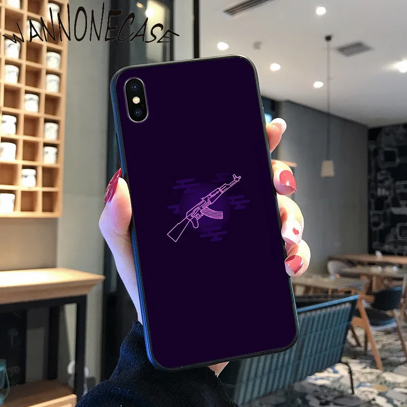 Menembak Jadi Keren Senjata DIY Dicat Ponsel Case untuk iPhone 8 7 6 6S Plus X XS MAX 5 5S SE XR 11 11pro Promax Ponsel