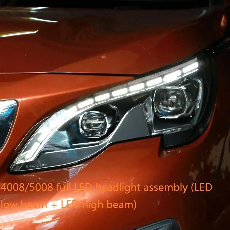 Дневные наружные Luces ходовые автомобили Cob Neblineros Led Para Автомобильные фары автомобильные фары в сборе 17 18 для peugeot 4008 - Цвет: MODEL N