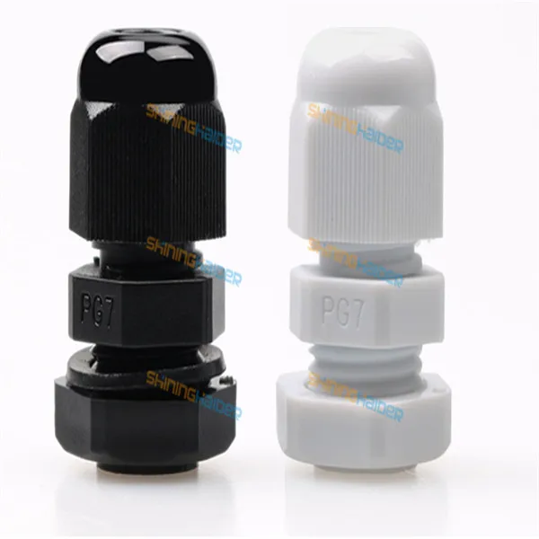 Nylon plastic cable waterproof connector 1 environmental protection PG7 / PG9 / PG16 25 36 42 48