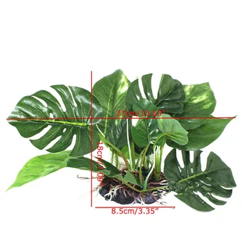 

Artificial Green Fake Plastic Plant Plastic Aquarium Ornament Fish Tank Decor