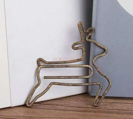 10 шт. бронзовые скрепки для бумаги в форме оленя, скрепки для бумаги в виде животных, Мультяшные скрепки для бумаги, креативная форма, скрепки для бумаги в форме штифта