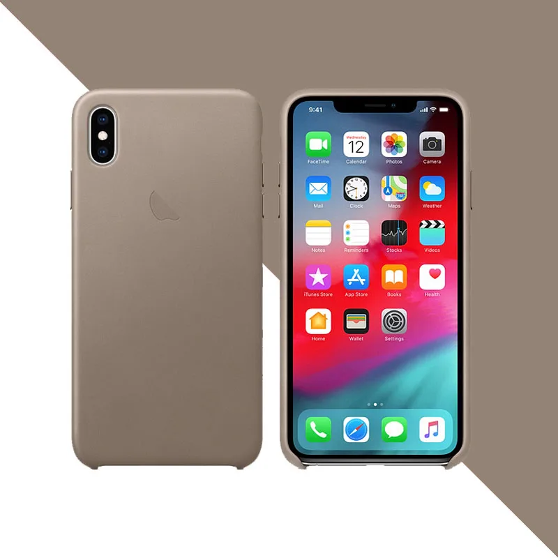 Официальный кожаный чехол для iphone 11 Pro 7 8 Plus Xs MAx X XR с логотипом чехол для iphone 11 Pro max 7 8 Plus X XR чехол - Цвет: Light Brown