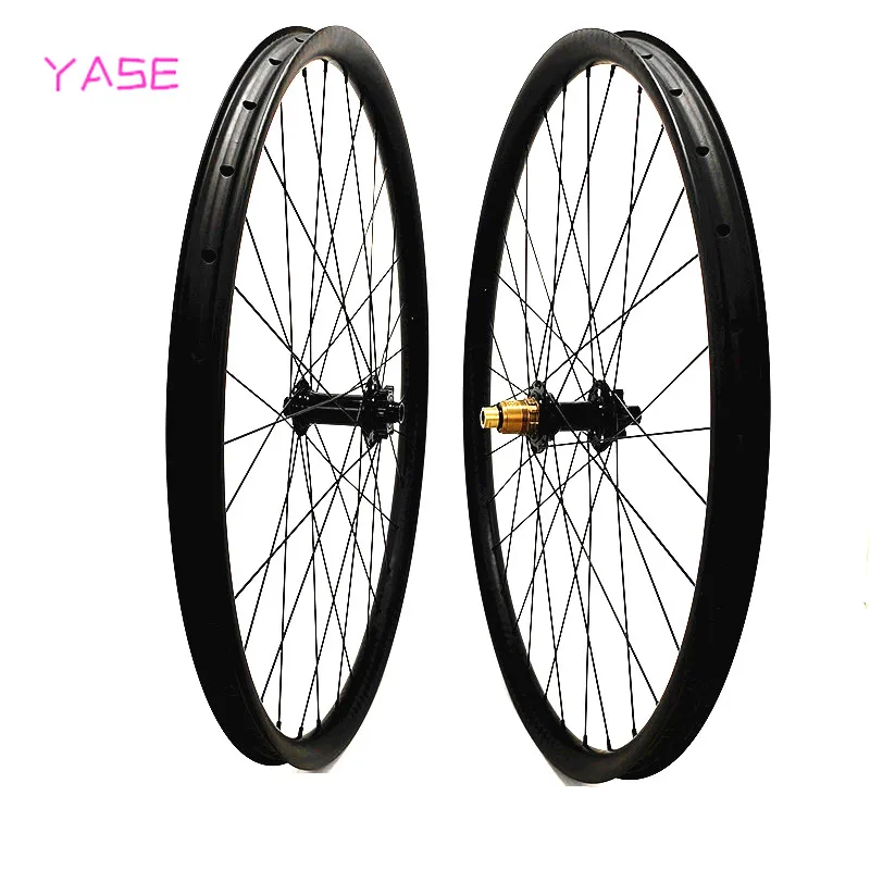29er MTB XC карбоновая колесная пара 38 5x28 мм безкрюковая Асимметричная бескамерная