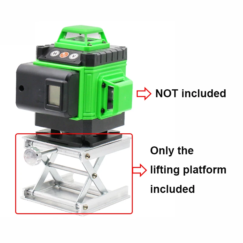 90x90mm Lifting Platform Spirit Level Lift Bracket 25-90mm Height Adjustable Universal Metal Stand for Floor Stick Laboratory