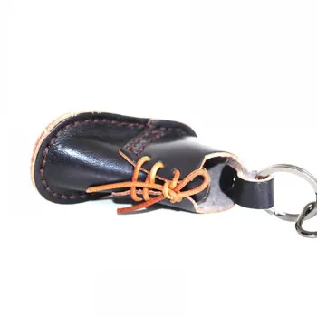

Leather pure handmade shoe key chain creative cowhide car key chain pendant birthday present
