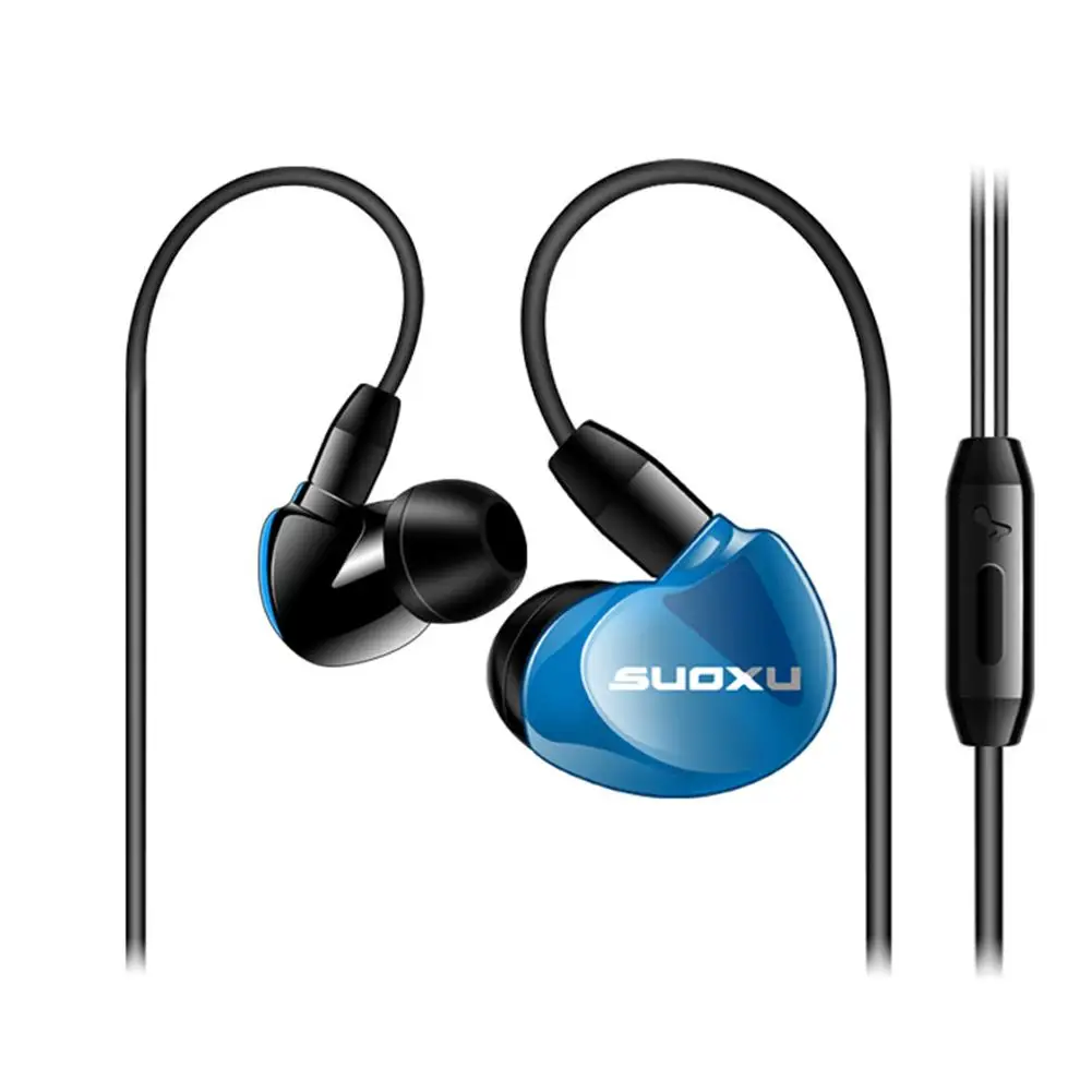 SX538 универсальный тяжелый бас HiFi наушники-вкладыши Проводные спортивные наушники с микрофоном