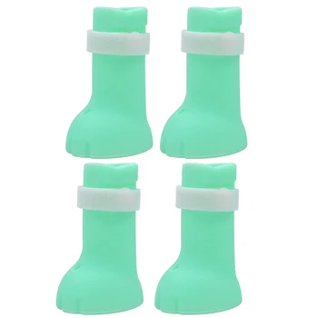 

4pcs/set Grooming Nail Cover Multifunction Anti Scratch Home Pet Boots For Bathing Shaving Paw Protector Cat Shoes Silicone