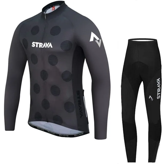 C16 Длинный рукав Велоспорт Джерси Набор strava мужская одежда go pro roupa de ciclismo maillot ciclismo Велоспорт ropa ciclismo hombre - Цвет: C16