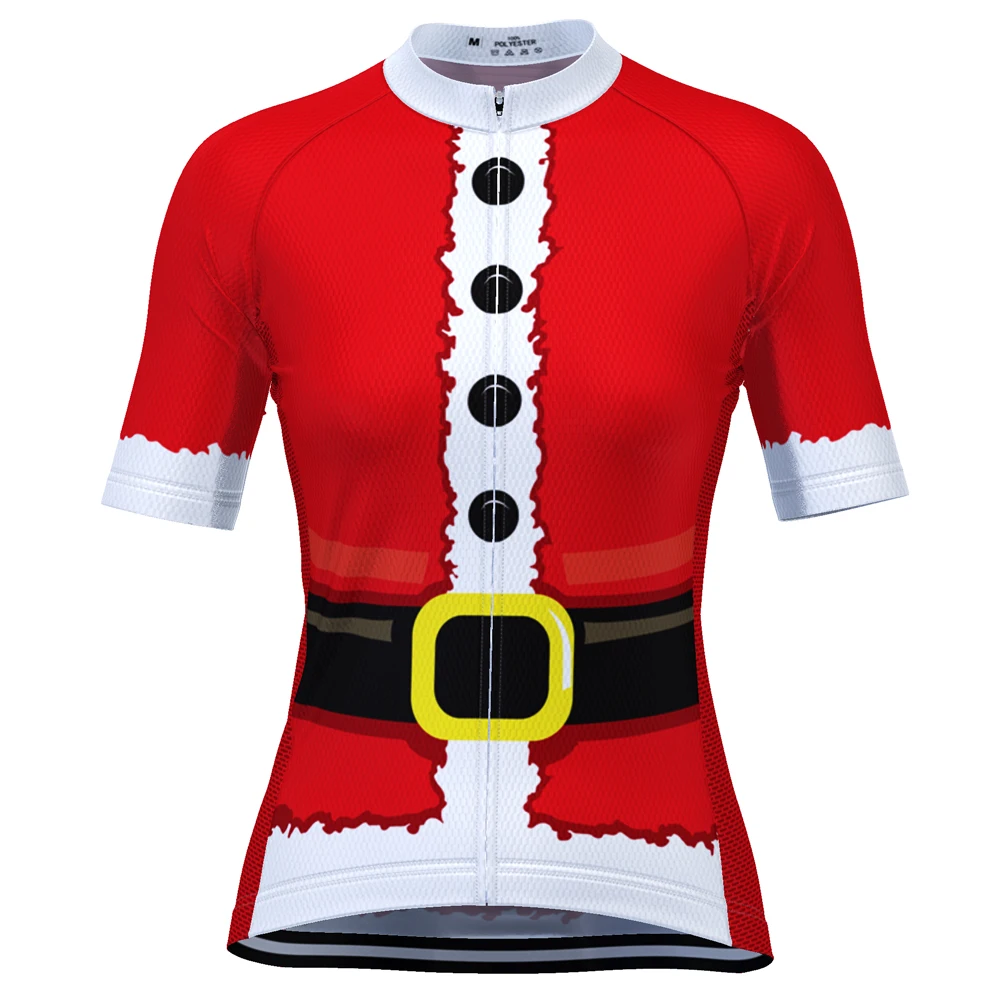 HIRBGOD, новинка, женские красные рождественские майки для велоспорта, женская одежда высокого качества для шоссейных гонок, велосипедная одежда с коротким рукавом, одежда для велоспорта, HK094