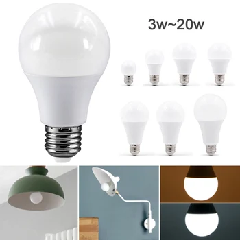 

LED Bulb E27 E14 3W 6W 9W 12W 15W 18W 20W Ampoule Spotlight 220V Home Table Lamp Decor Light Energy Saving
