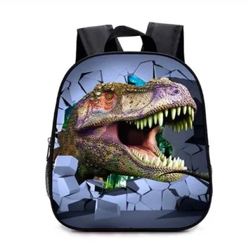 

13 Inch Cartoon Dinosaur Kids Backpack Kindergarten School Bag Children Printing Backpack Girls Boys Mochila