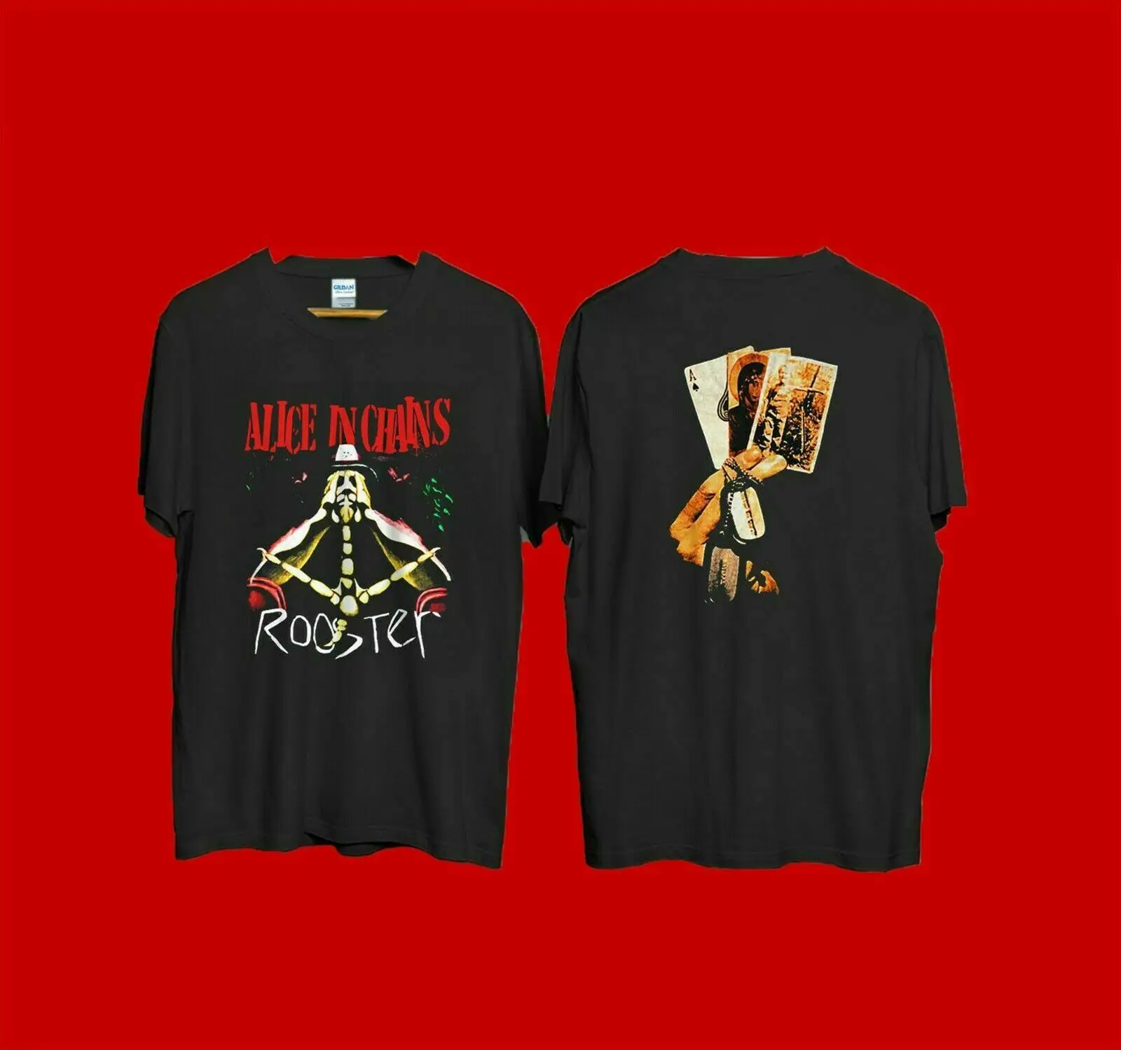 New Gildan T-Shirt ALICE IN CHAINS 90's Concert 1993 Roos Size S-2XL | Мужская одежда