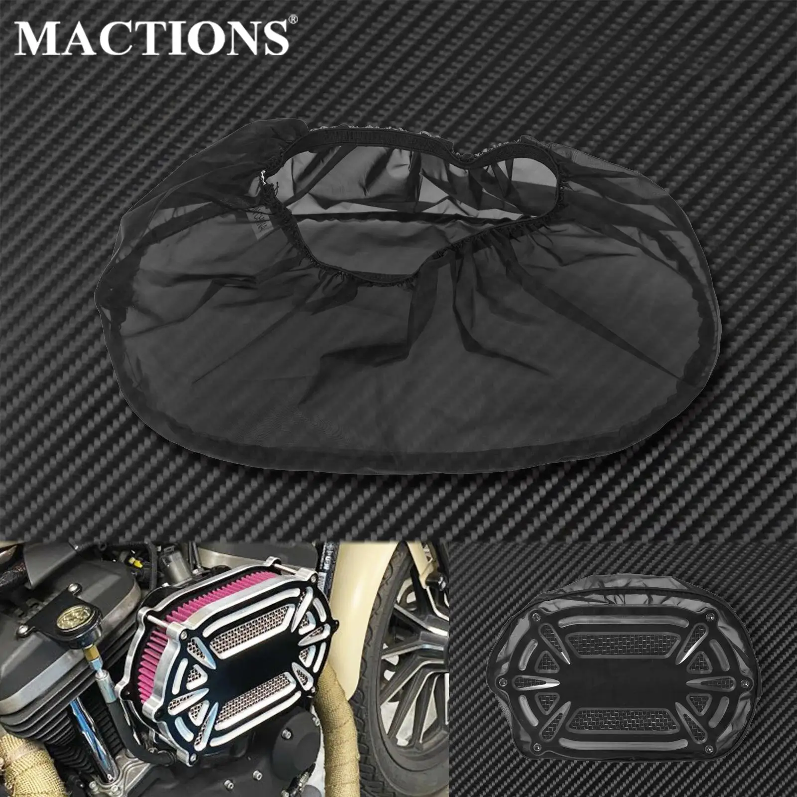 MotorcycleAirFilterRainSockAirCleanerBlackWaterproofProtective