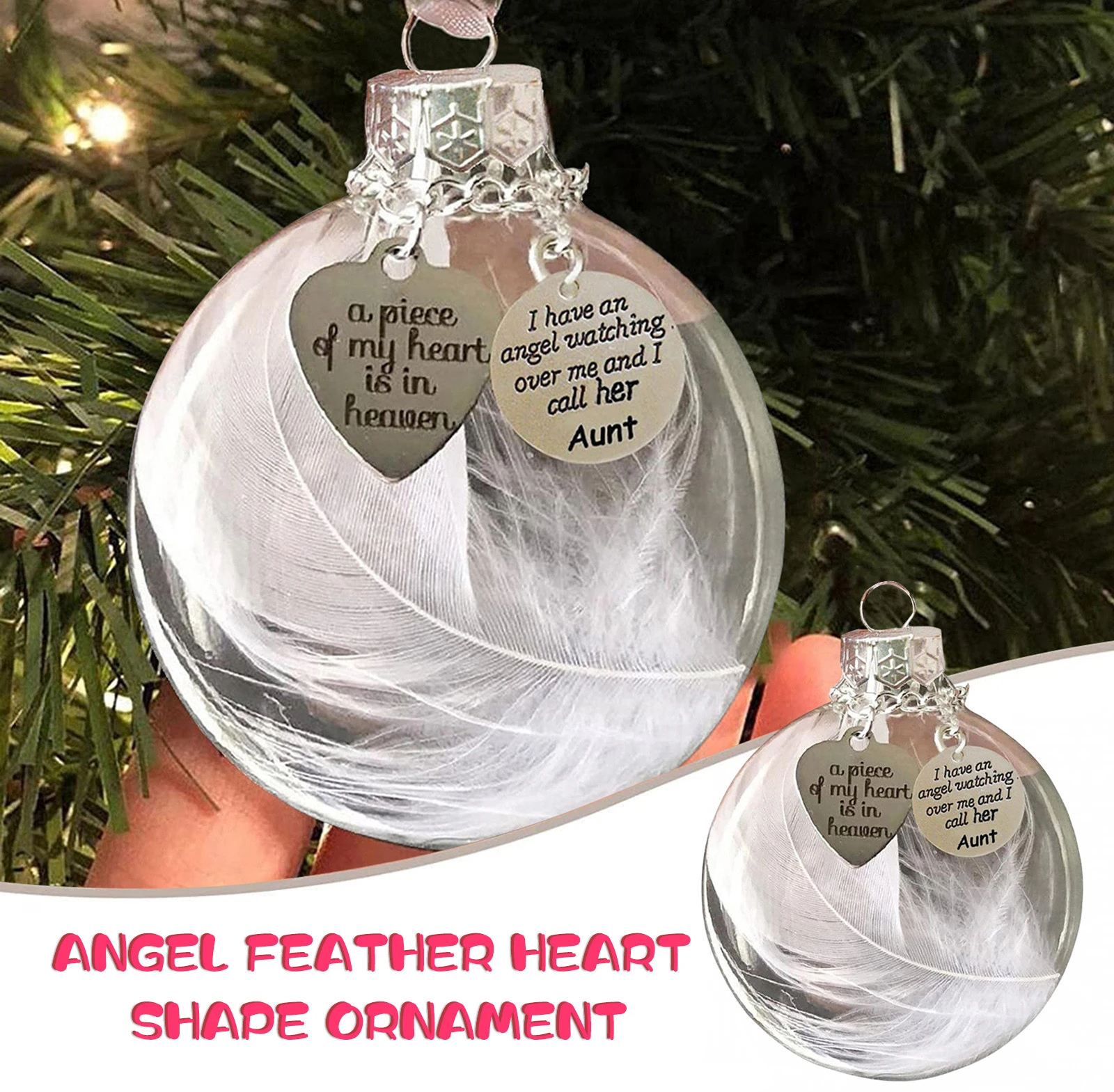 When Calls Heart Christmas 2022 1Pc Merry Christmas Memorial Decoration Ball Angel Feather Heart Charm Ball  Home Decor Gifts Adornos De Navidad New Year 2022|Party Diy Decorations| -  Aliexpress