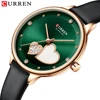 CURREN Women's Watches Top Brand Luxury Quartz Leather Wristwatch with Rhinestone Elegant Thin Clock for Female 1