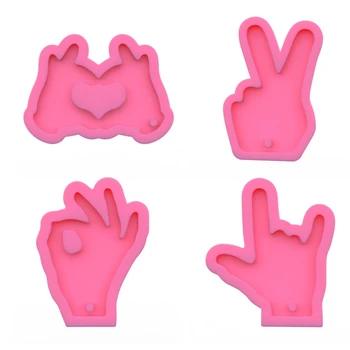 

Keychain Epoxy Resin Mold Pendant Silicone Mould DIY Crafts Jewelry Making Tool F3MF