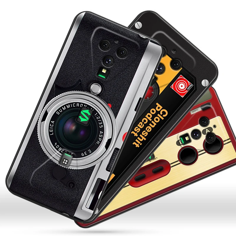 Чехол Skinlee для Blackshark 3 Pro мягкий защитный геймпад с рисунком камеры в стиле ретро