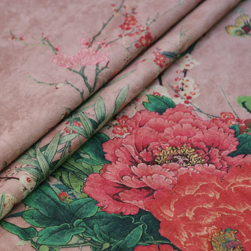 Модное пальто с цветочным принтом; куртка; костюм; Материал: замша; ткань для подводного плавания; дизайн Tecido