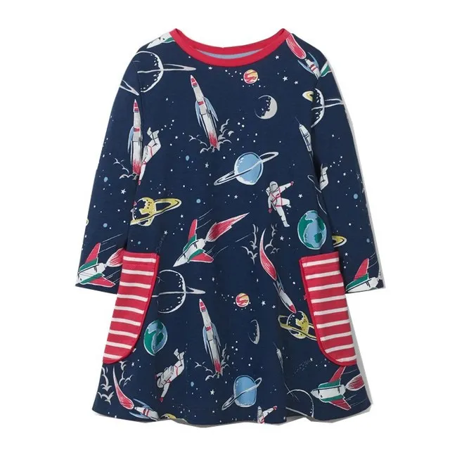 

2019 Girls Dresses Long Sleeve Baby Girls Winter Dresses Kids Cotton Clothing Casual Dresses for 2-8 Years Children