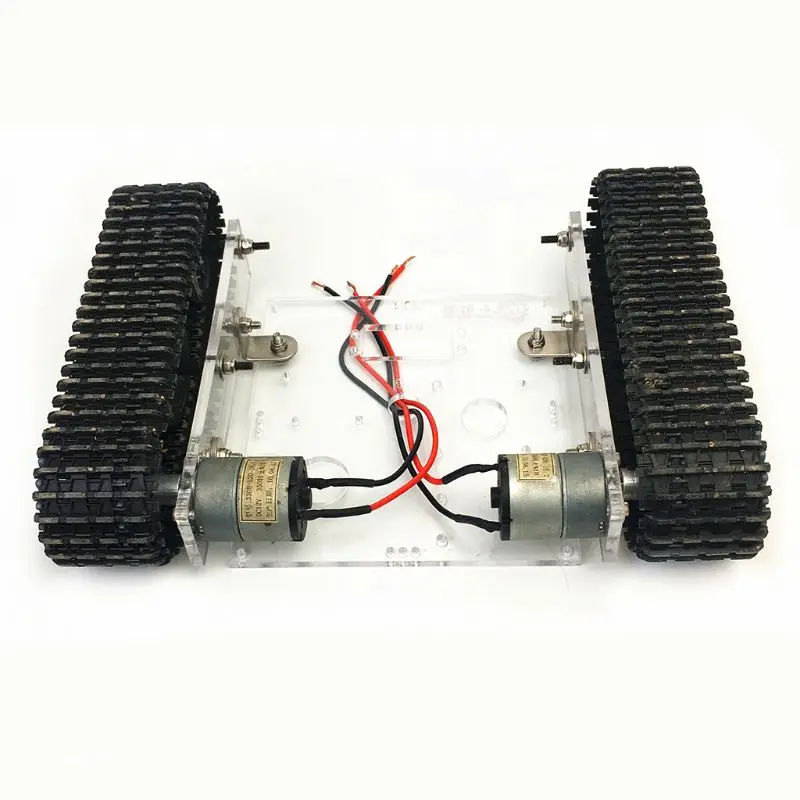 Акриловый Танк робот шасси DC9-12V гусеничный Автомобиль DIY Arduino в разобранном виде комплект аксессуаров