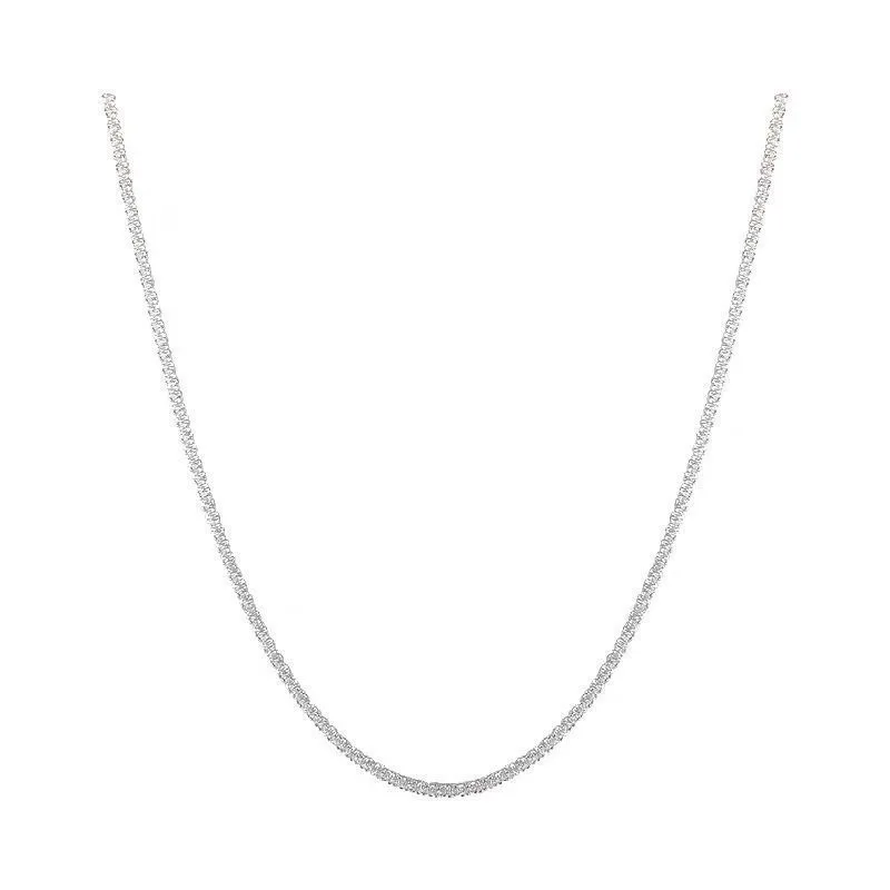 2021 Popular Silver Colour Sparkling Clavicle Chain Choker Necklace Collar For Women Fine Jewelry Wedding Party Birthday Gift - Image 6