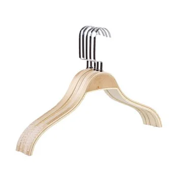 

10 pcs/lot Adult Wooden Coat Hangers Solid Wood Suit Hanger for Kids Pants Rack with Clips