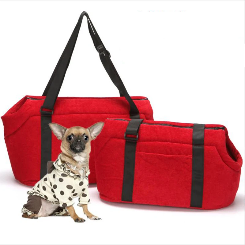 Cotton Dog Cat Shoulder Bag Dog Carrier Bag Small Dogs Travel Bag