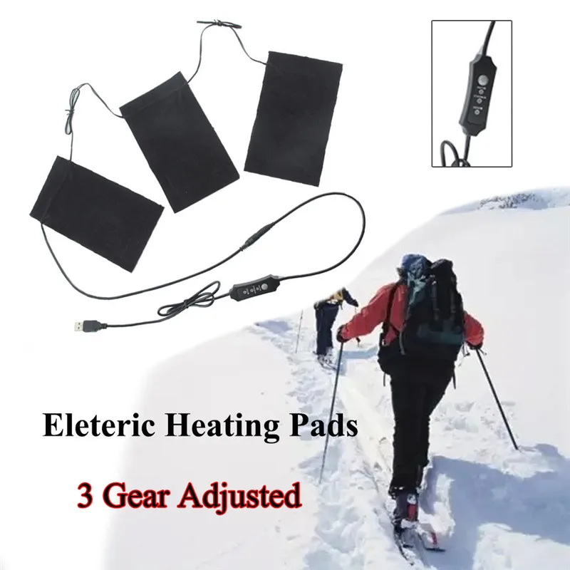 

3 Portable USB Electric Heating Pad DIY Thermal Gear Adjusted TemperatureHeated Vest Jacket Clothes Pads ZL07
