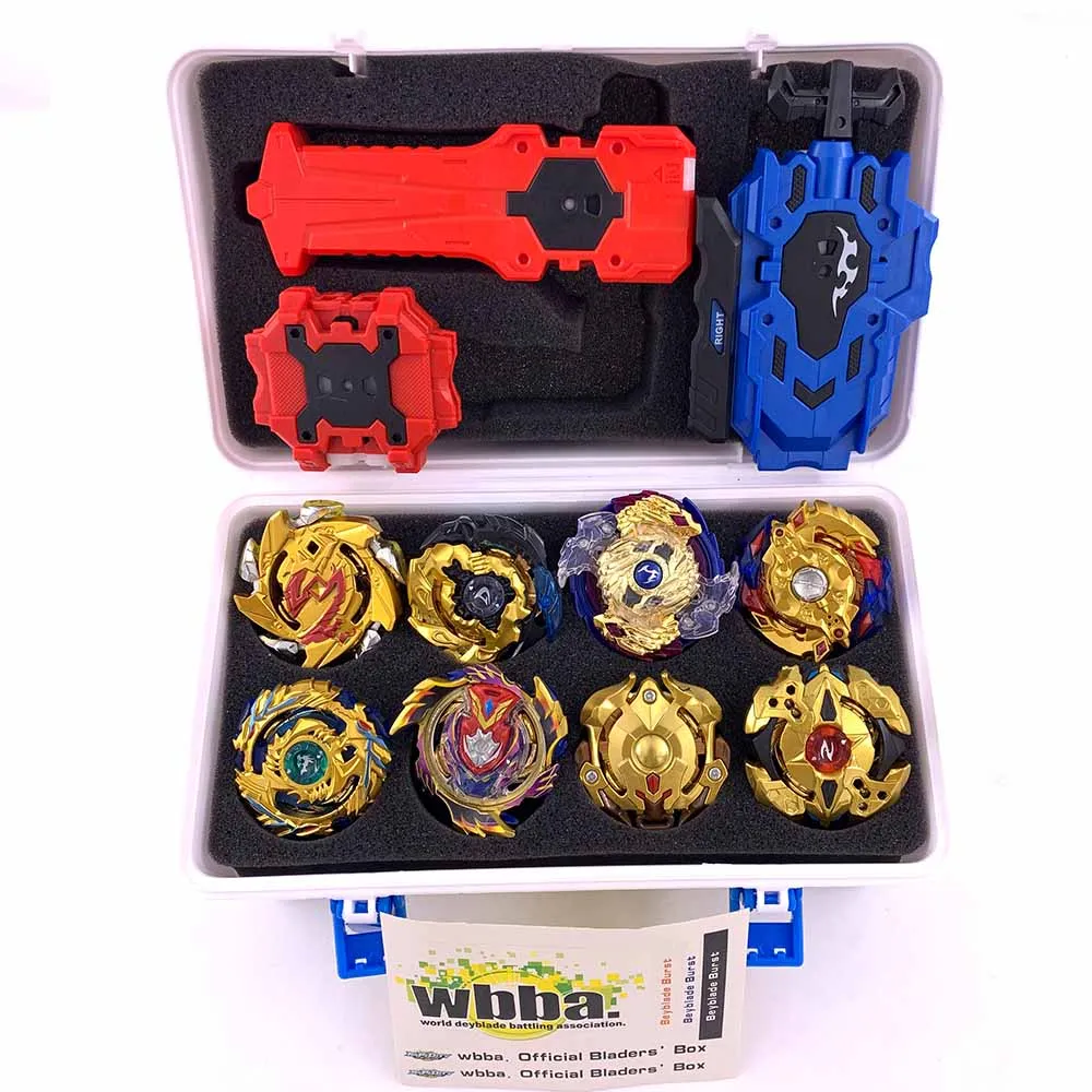 Pаспродажа Топ Beyblade Burst Bey Blade игрушка из металла Funsion Bayblade набор коробка для хранения с ручкой пусковая пластиковая коробка игрушки для детей
