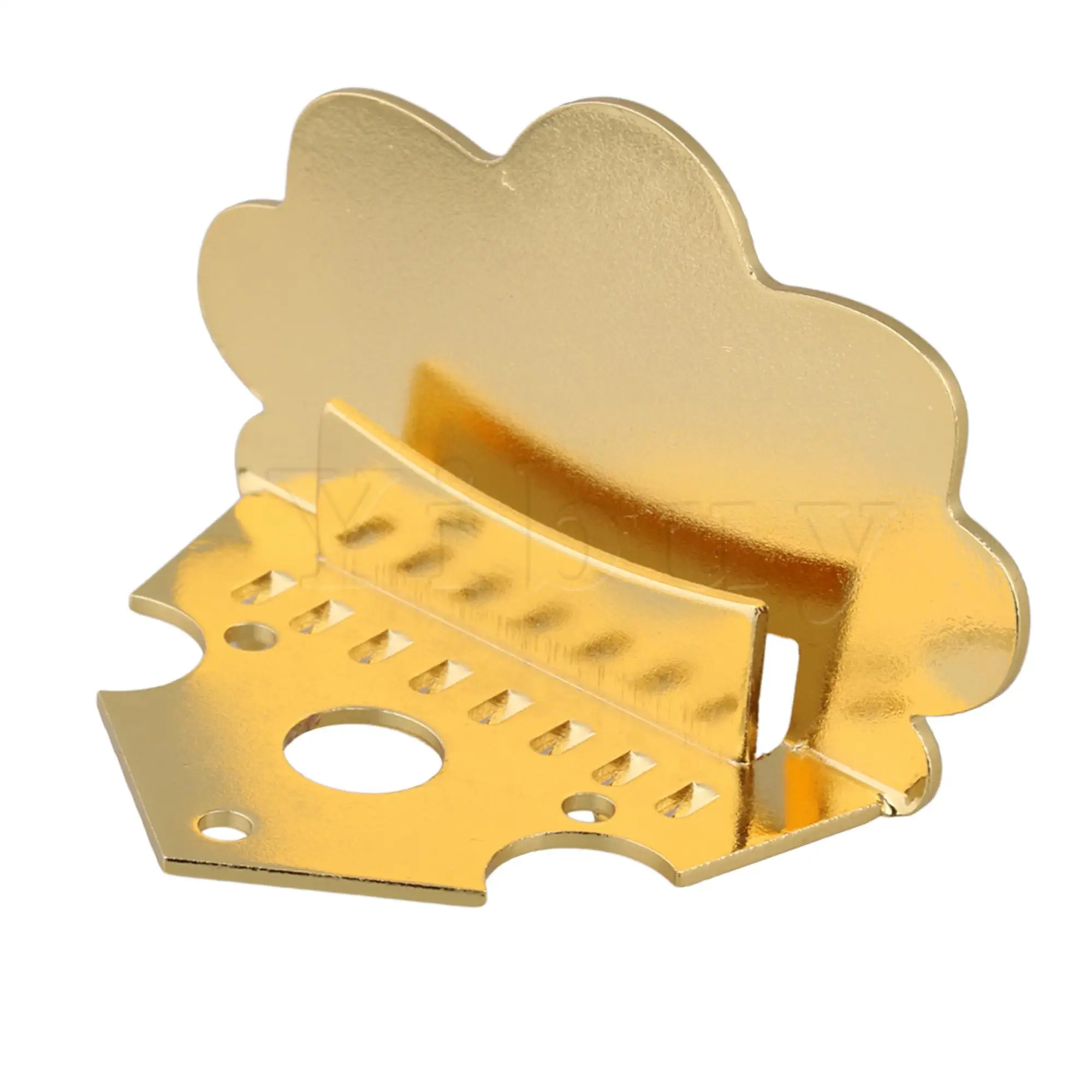 Yibuy 60 x 35mm Gold Zinc Alloy Mandolin Tailpiece Parts for 8 String Guitar