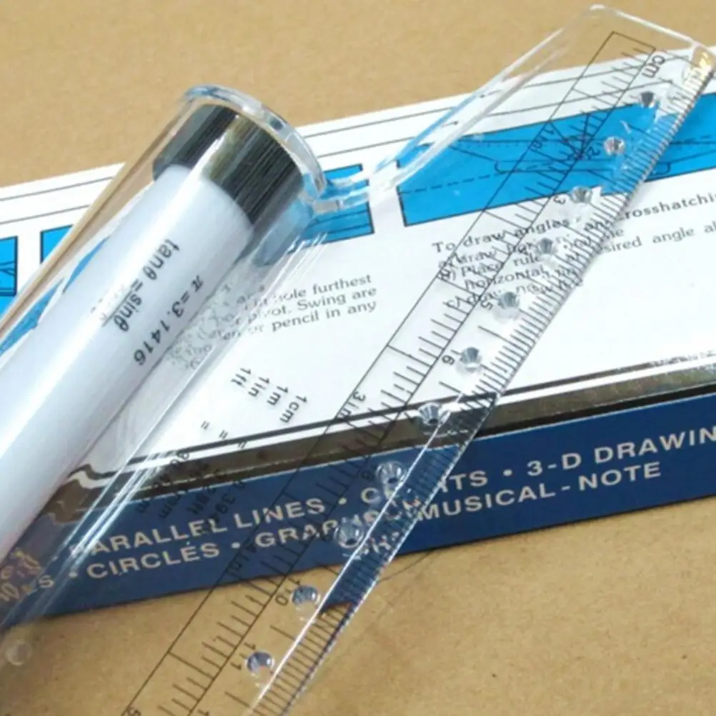 1PC Roll Ruler Parallel Ruler Universal Foot Chiban Angle Rule Balancing Scale Drawing Reglas Multi-purpose Rolling Rule
