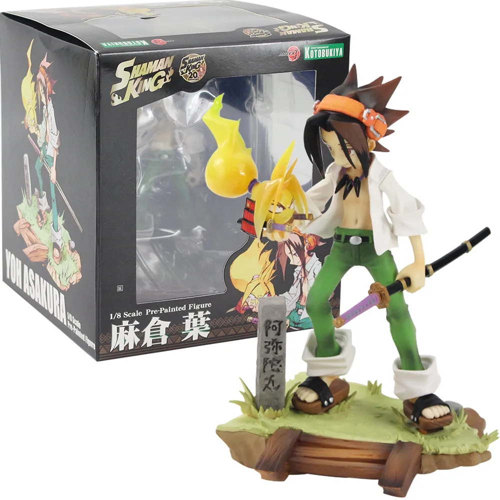17cm with box 17-24 см ARTFX J аниме шаман король Yoh Asakura 1/8 ПВХ фигурка коллекция Фигурки игрушки для друга подарок - Цвет: 17cm with box