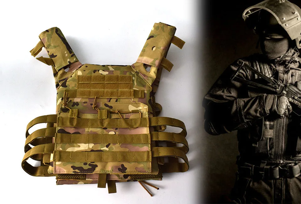 MOLLE тактический жилет военный тренировочный CS оборудование страйкбол Броня пластина Перевозчик Открытый камуфляж армейский спецназ боевой жилет