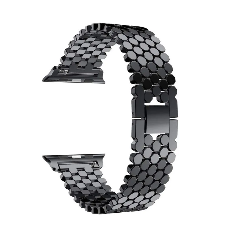 Ремешок из нержавеющей стали для Apple Watch Series 5 4 3 2 38 мм 42 сменный ремешок iwatch 40 44