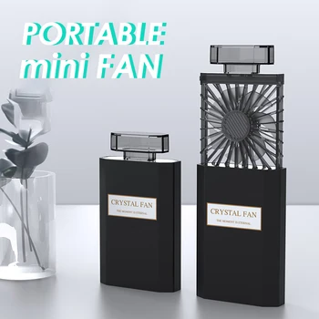 

Portable Folding Handheld Electric Fan Small Electric Fan USB Desktop Mini Fan Invisible Perfume Shape For Office Outdoor