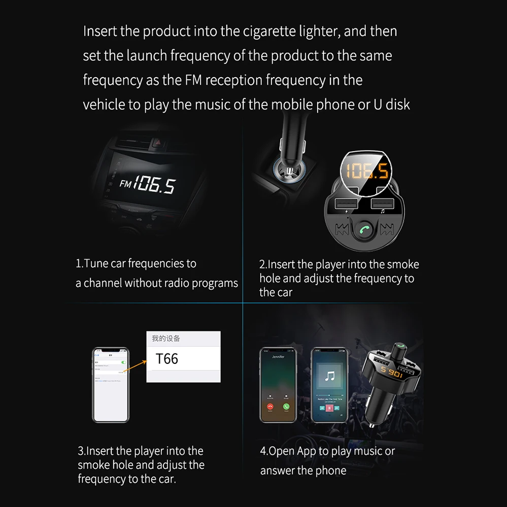 FM трансмиттер KEBIDU с поддержкой Bluetooth 5 0|Зарядные устройства| |