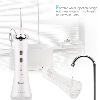 

3 Modes Oral Irrigator USB Rechargeable Water Floss Dental Water Flosser 150ml Water Jet Irrigator Dental Teeth Cleaner +5 jet