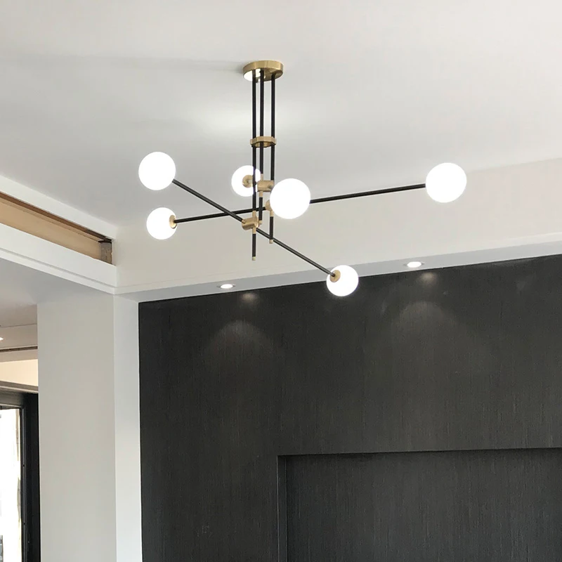 

A Chandelier Post Modern Restaurant Lamp Designer Originality Bar Counter Bedroom Lamp Personality Magic Bean A Chandelier