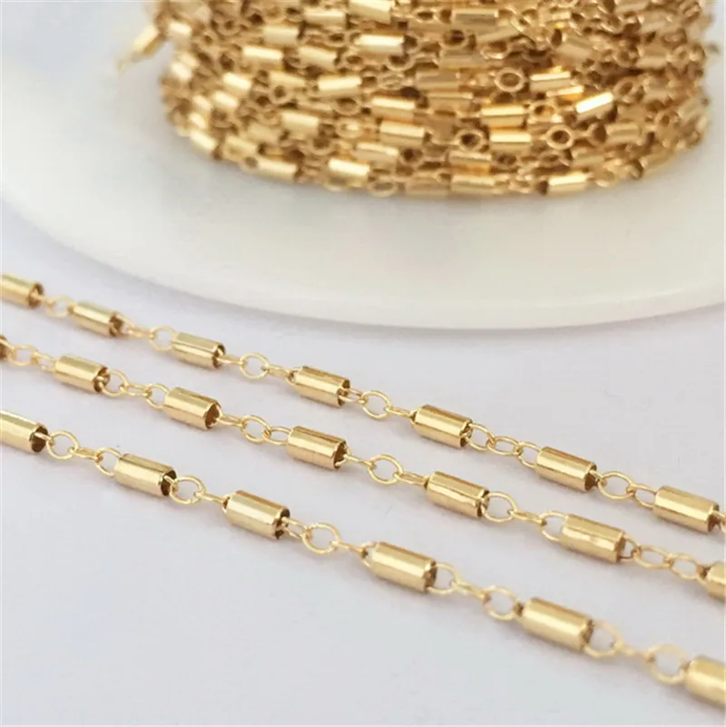 Real 14K Gold Filled  Bar Chain 1.7MM Chain Necklace Gold jewelry Minimalist Gold Filled Chain DIY Jewelry