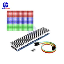 Diymore 4 en 1 MAX7219 matrice LED points rvb Anode commune MCU 8x32 commande de Module d'affichage de LED de contrôle pour Arduino Raspberry Pi(China)
