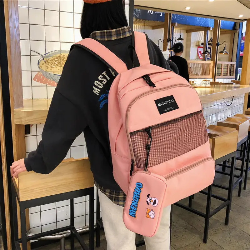 

Teen School Bags for Teenage Girls School Backpack Women Pink Capacity Multilayer Leisure Campus Middle High Students Bookbags